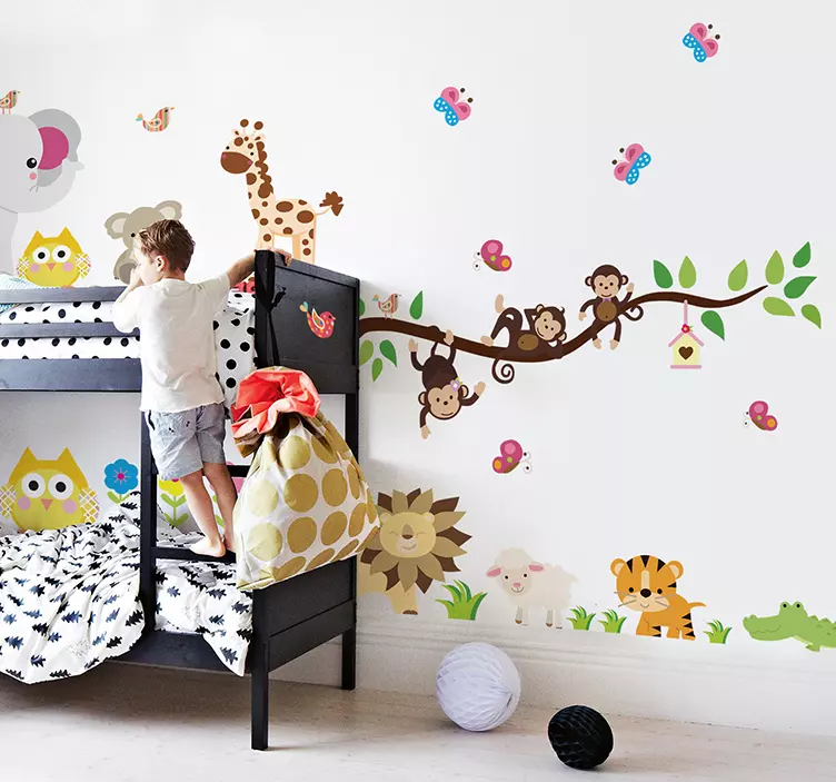 Kids Jungle Animal Wall Sticker - TenStickers