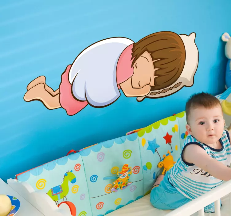 Little Angel Sleeping Sticker - TenStickers