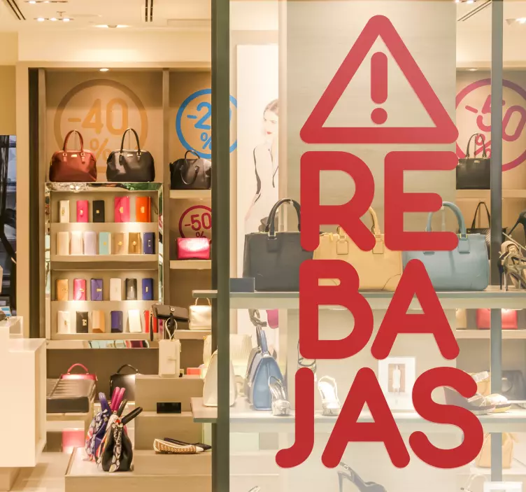 Vinilos para tiendas de rebajas sales sticker - TenStickers