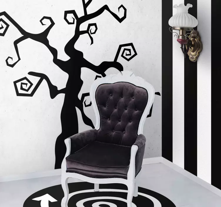 Burtonian tree halloween sticker - TenStickers