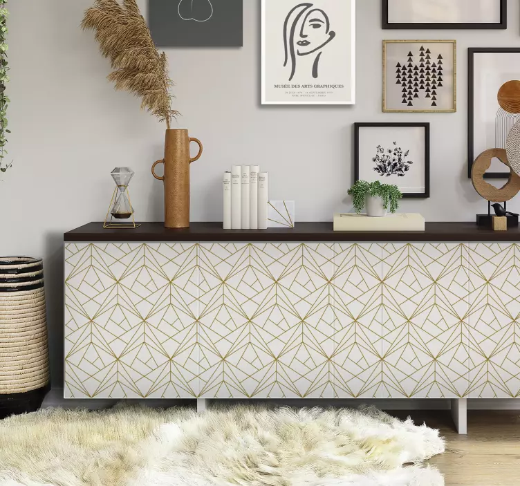 Geometric Furniture Sticker - TenStickers