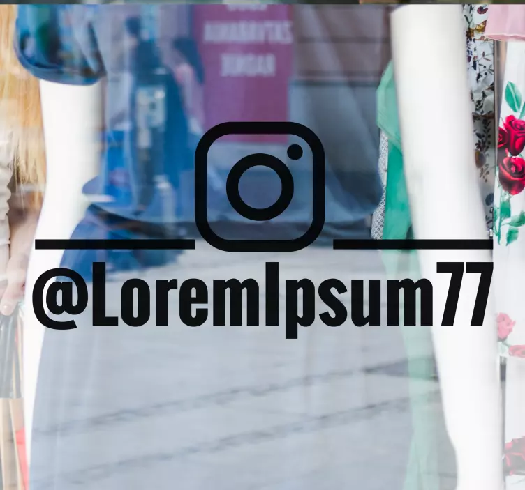 instragram personalised shop wndow Sticker - TenStickers