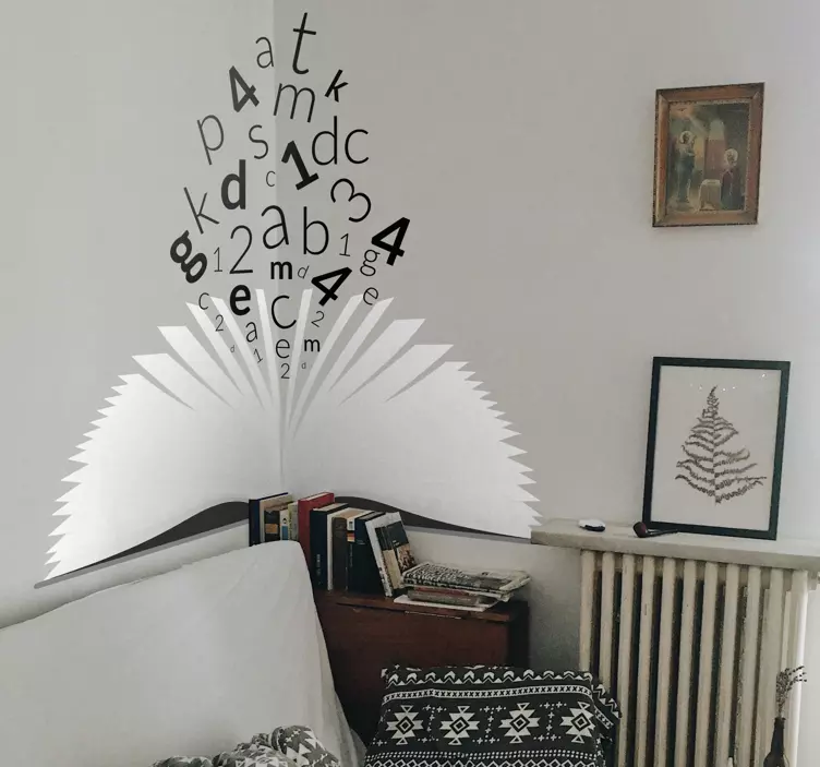 Open book headboard sticker - TenStickers