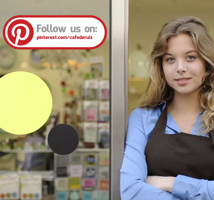 Pinterest Sign Window Sticker - TenStickers