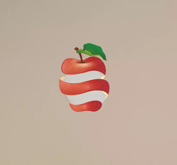 Apple rind MacBook fruit laptop sticker - TenStickers