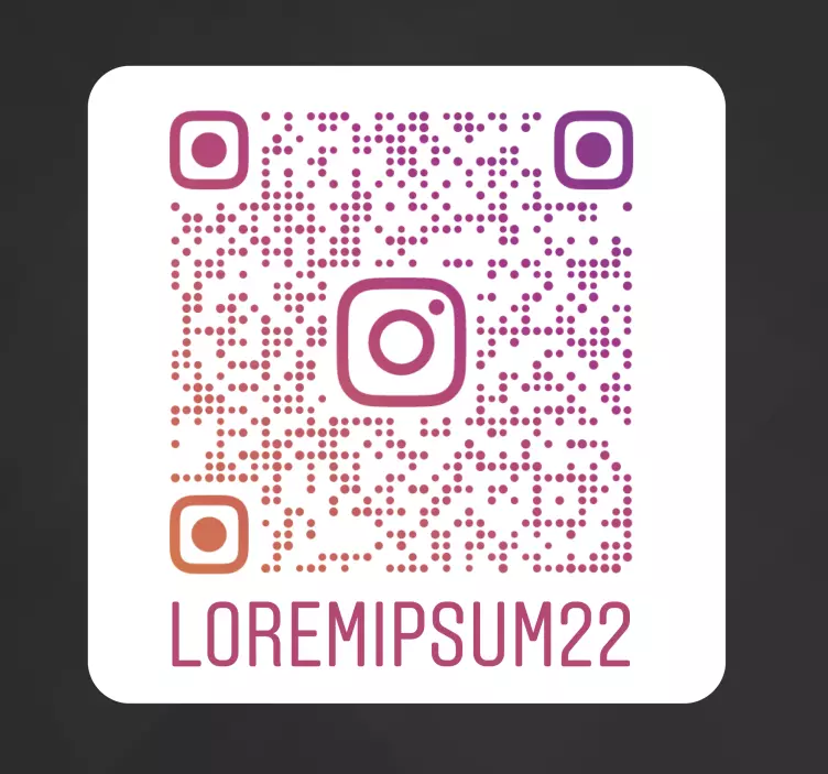 Multicolor Instagram QR code personalised decal - TenStickers