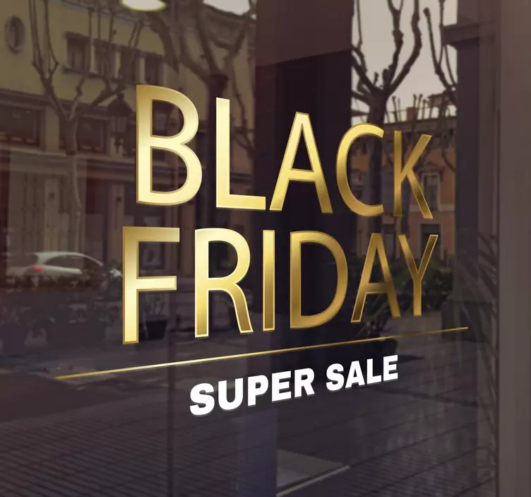 Golden Black Friday  window sticker - TenStickers