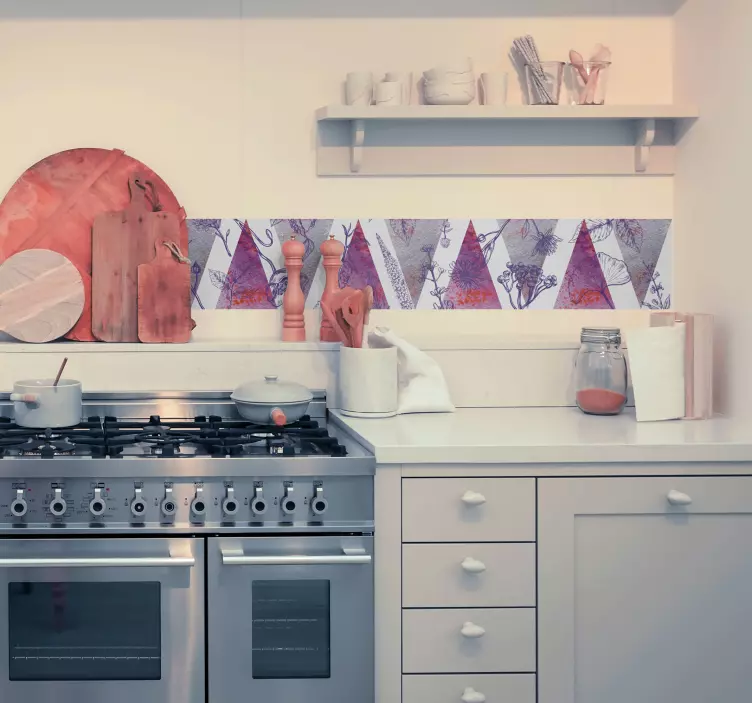 Digital lavender wall border sticker - TenStickers