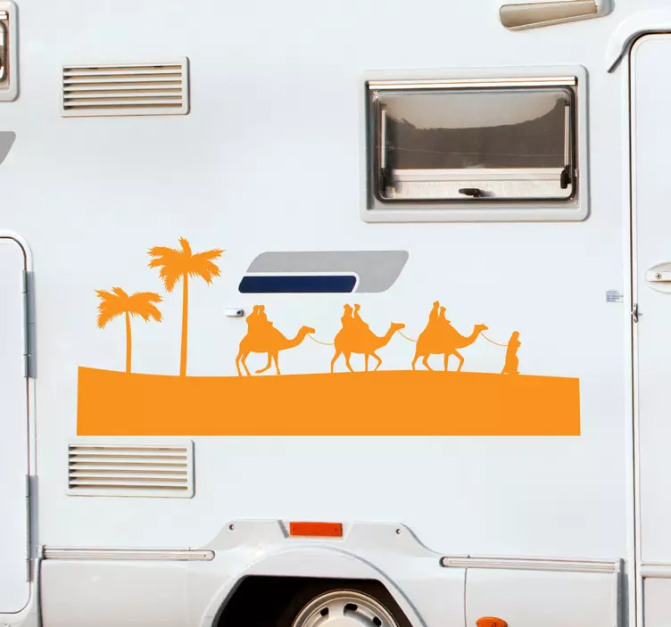 Camels in desert Motorhome animal sticker - TenStickers