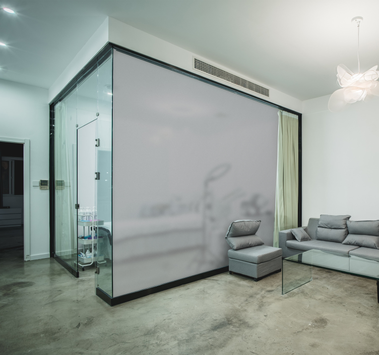 Translucent glass window shower screen sticker - TenStickers