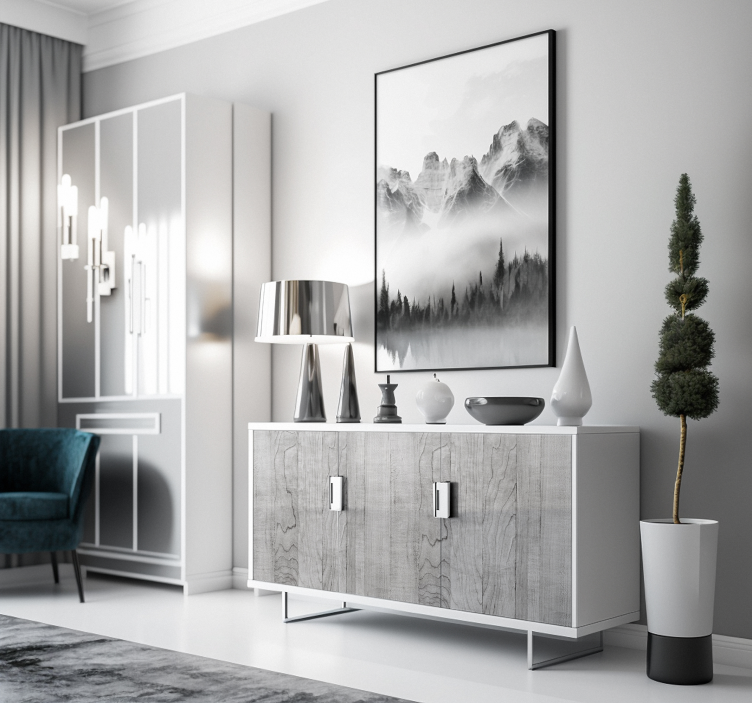 Gray Wood furniture decal  3600 - TenStickers