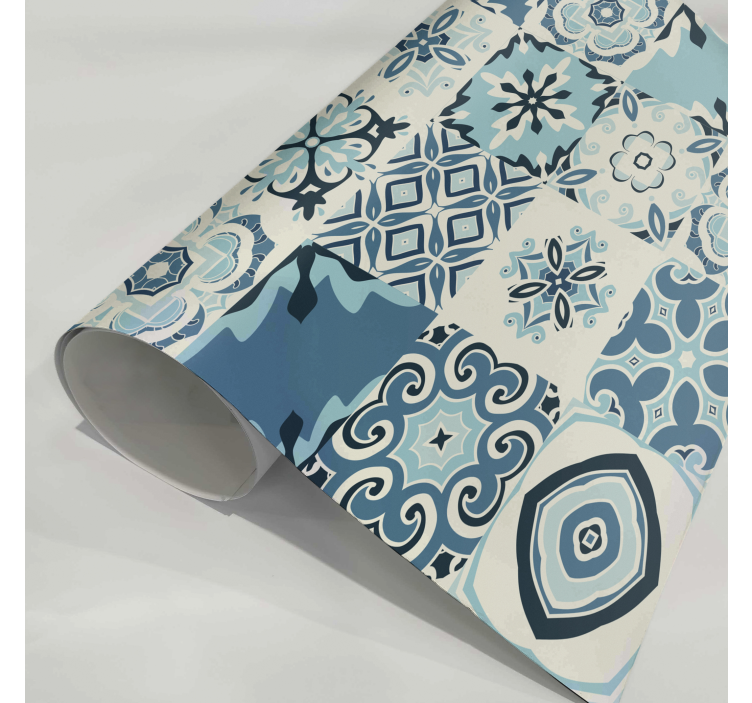 Blue Tiles furniture decal  3600 - TenStickers