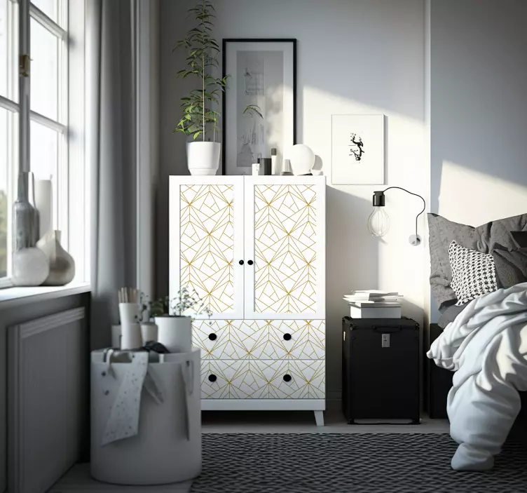 Geometric Furniture Sticker - TenStickers