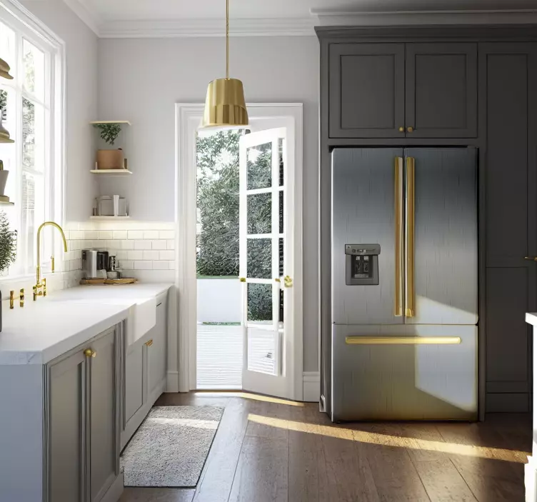 Vinyl Fridge Steel fridge sticker - TenStickers