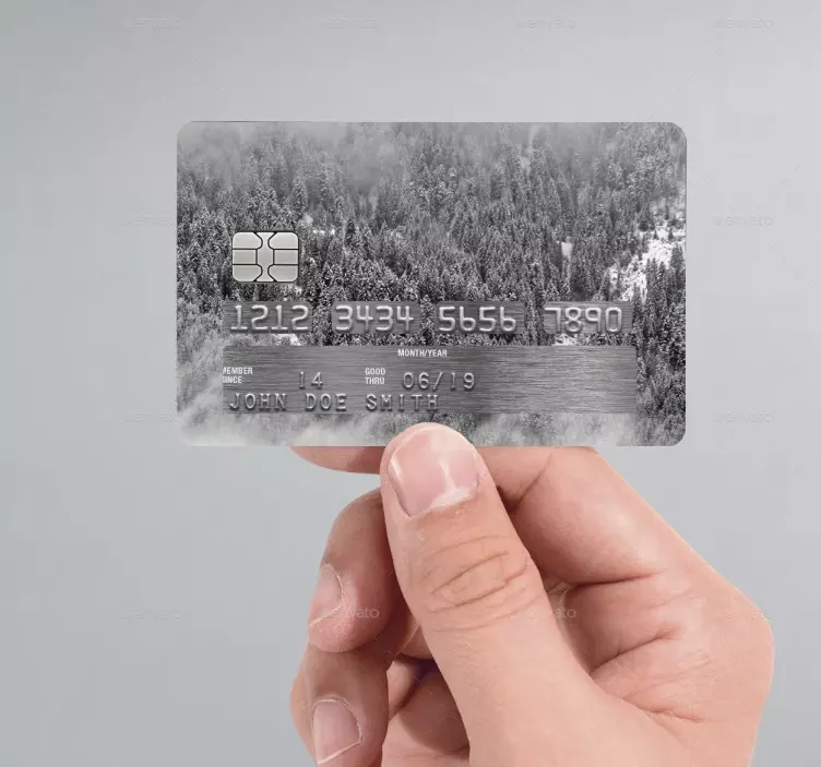 Forest from above credit card sticker - TenStickers