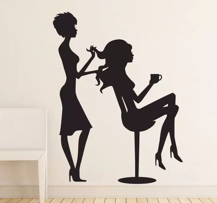 Hairdressing Wall Sticker - TenStickers