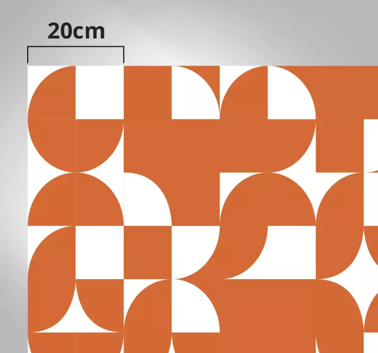 Furniture sticker geometric orange patterns - TenStickers