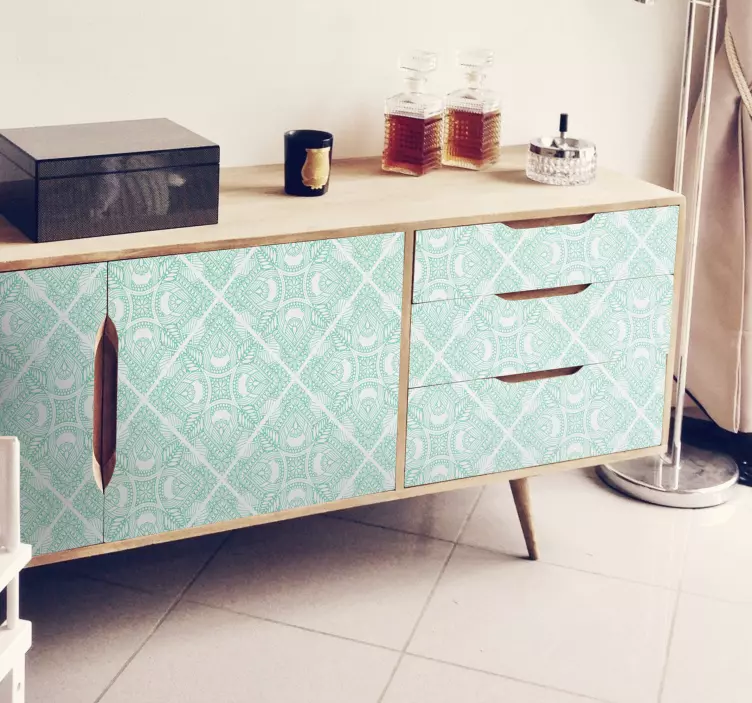 Ornamental draw tile furniture sticker - TenStickers