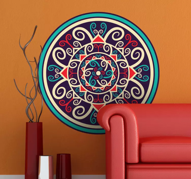 Rosette Round Wall Sticker - TenStickers