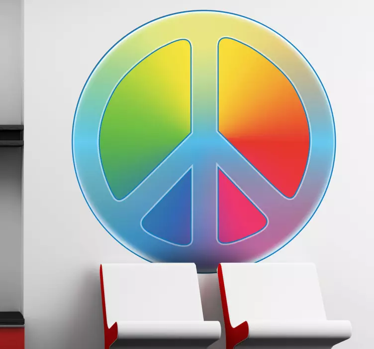 Colorful Peace wall sticker - TenStickers