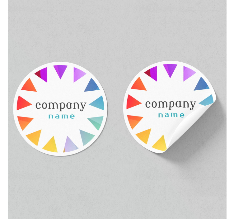 Personalised circle with logo office wall sticker - TenStickers