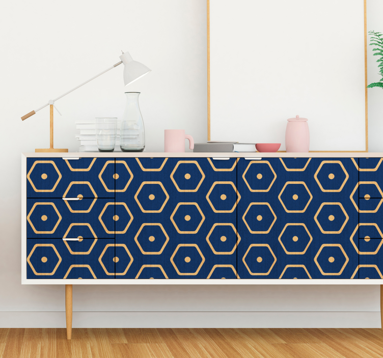 geometric minimalist pattern furniture sticker - TenStickers