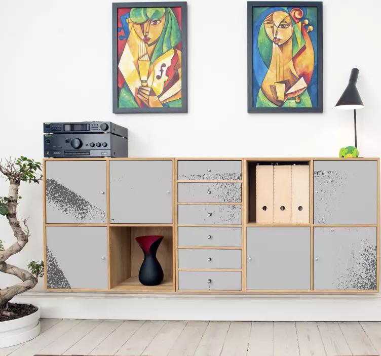 Abstract background grunge furniture decal - TenStickers