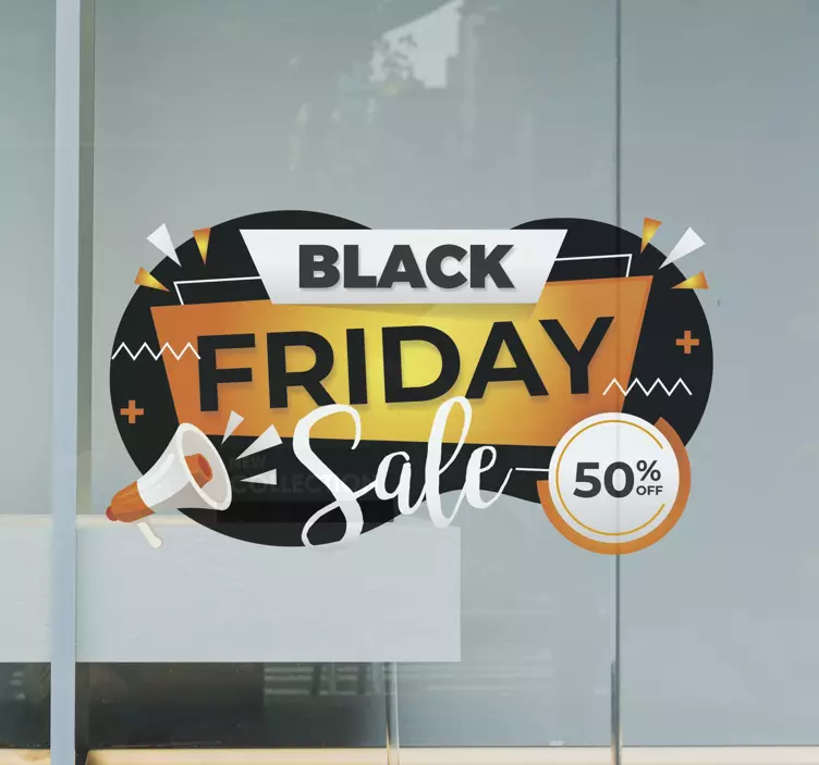 abstract black friday background window sticker - TenStickers