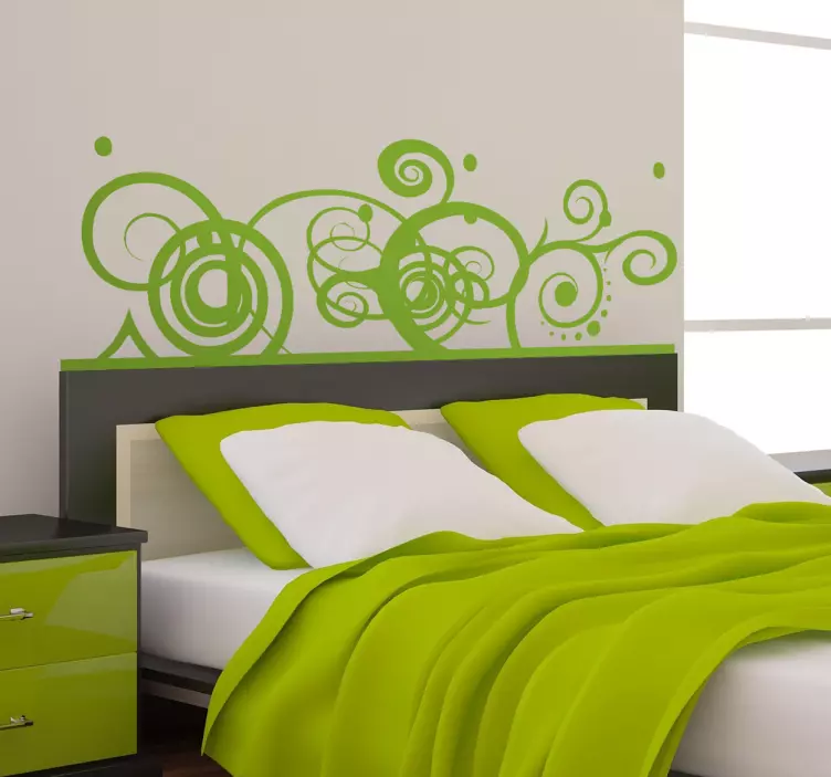Abstract Decorative Headboard Sticker - TenStickers