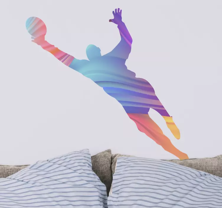 Abstract goalkeeper football wall sticker - TenStickers