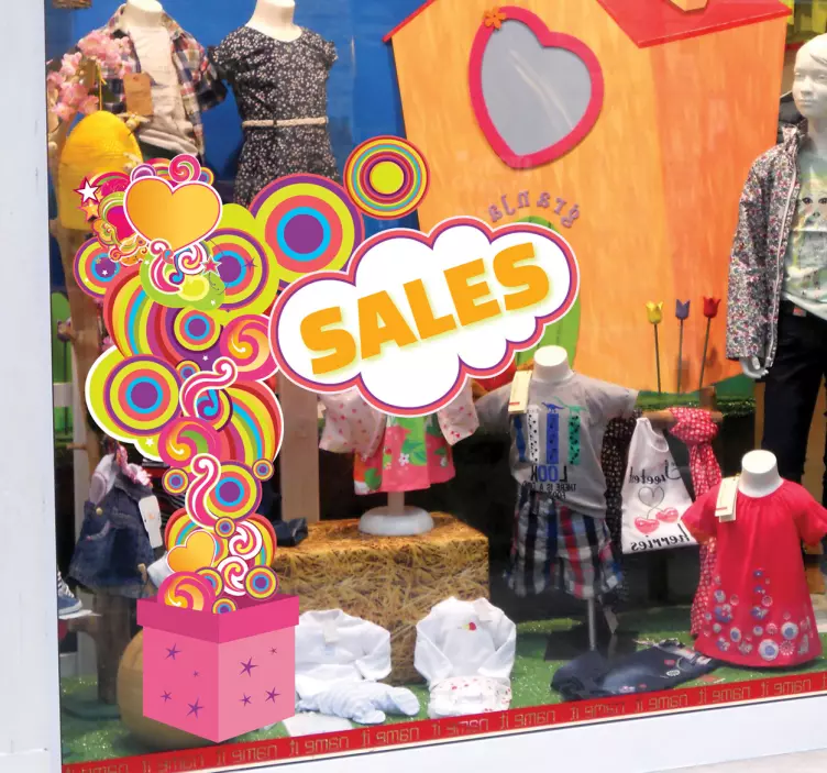 Abstract offer window sticker - TenStickers