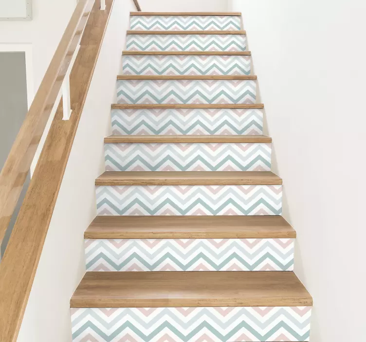 Abstract Pattern Stair Decal - TenStickers