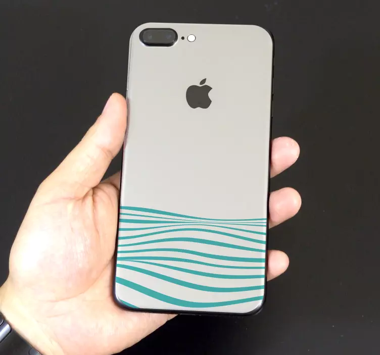 Abstract waves (iphone) iPhone  decal - TenStickers