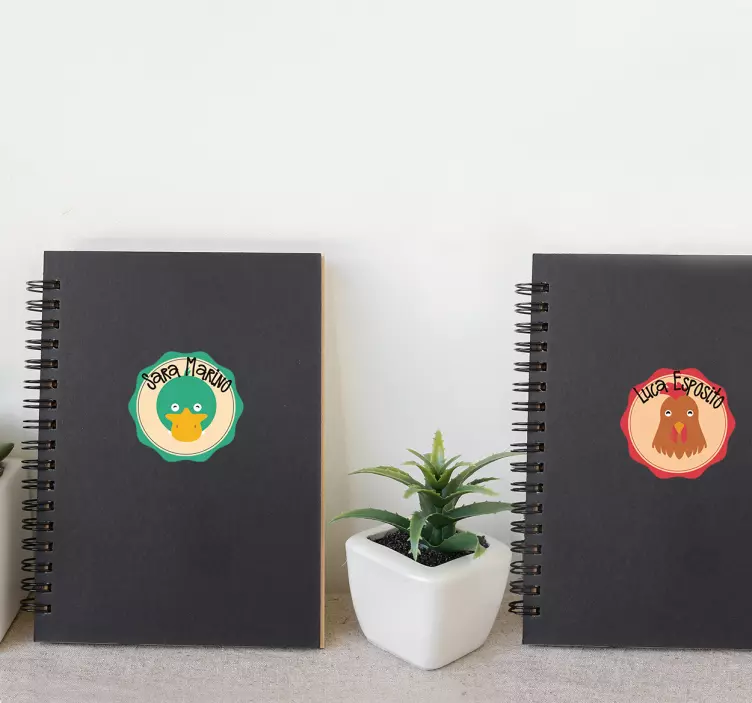 Adhesive labels for school children pet sticker - TenStickers