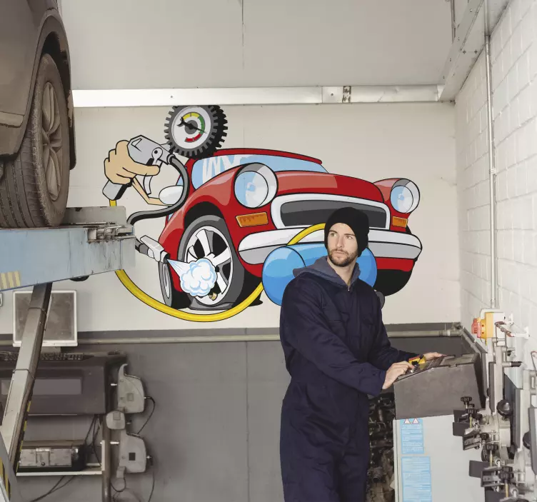 Air Pressure Car Wall Sticker - TenStickers