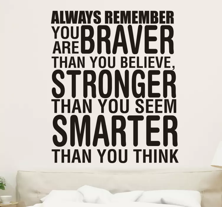 Always Remember motivational wall sticker - TenStickers