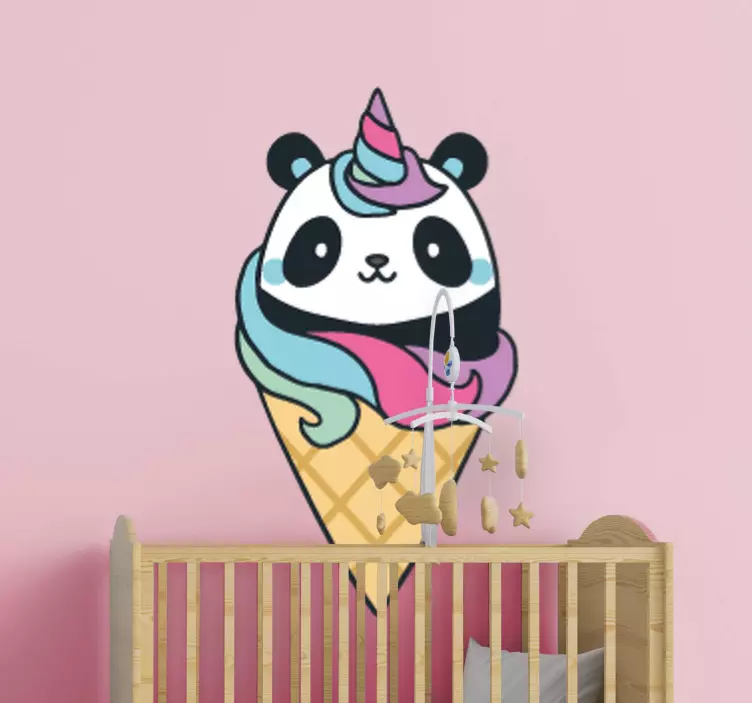 Anime Pandicorn animal wall sticker - TenStickers