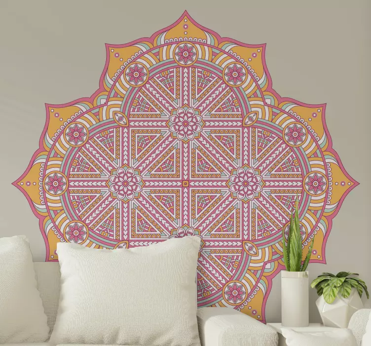 Arabic Floral Seamless Border Arab Stickers - TenStickers