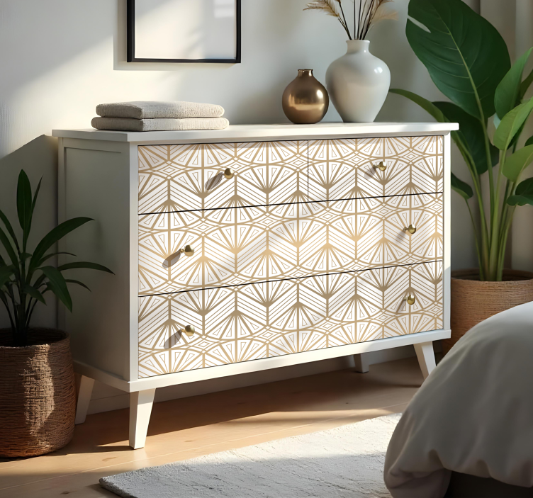 art deco gold gradient furniture sticker - TenStickers