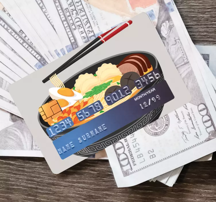 Asiatic soup card sticker - TenStickers