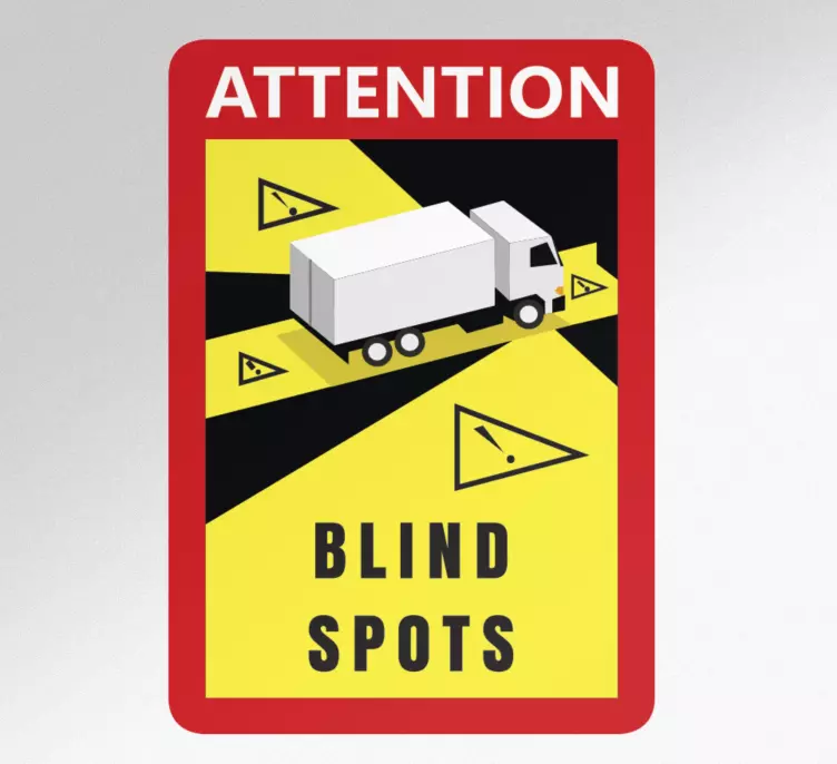 Attention blind spots in English vinyl sign - TenStickers