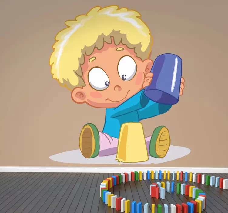 Baby and sand kids sticker - TenStickers