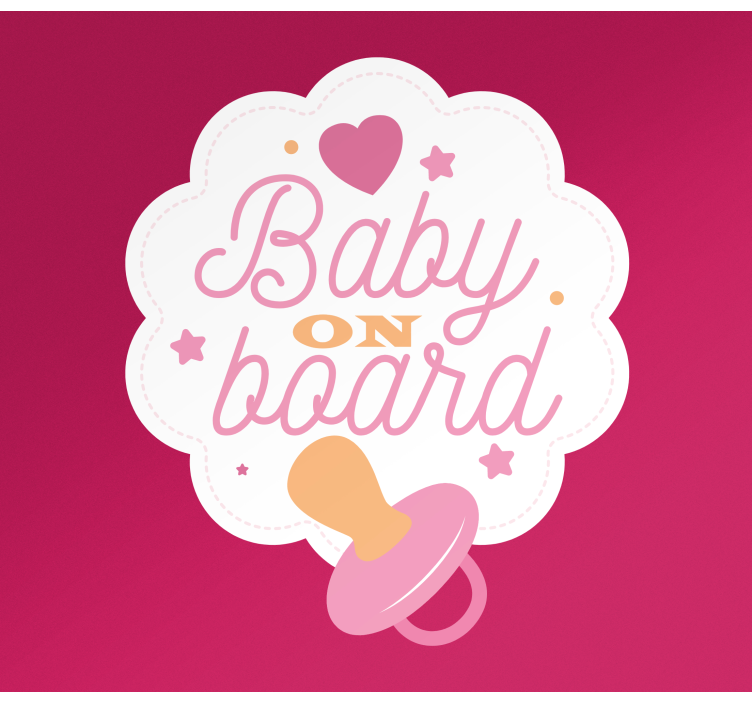 Baby on board sticker baby travel sign - TenStickers