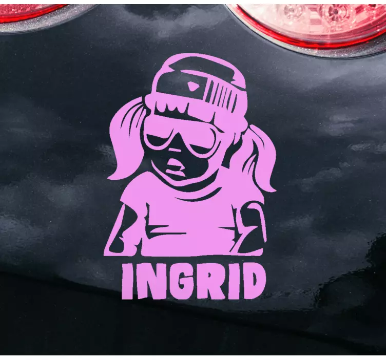 Baby on board sticker cool girl design - TenStickers