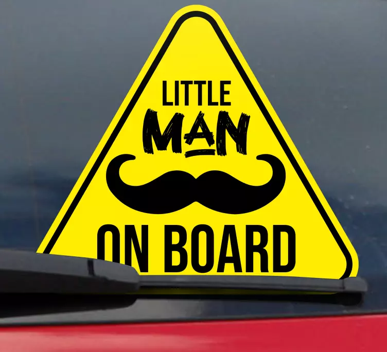 Baby on board sticker little guy sign - TenStickers