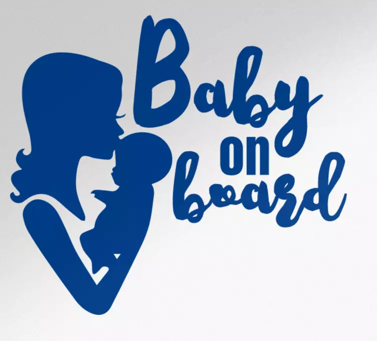 Baby on board sticker motherly connection - TenStickers