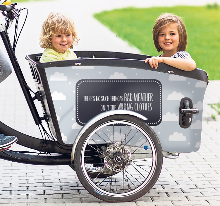 Bad Weather Wrong Clothes Saying bike sticker - TenStickers