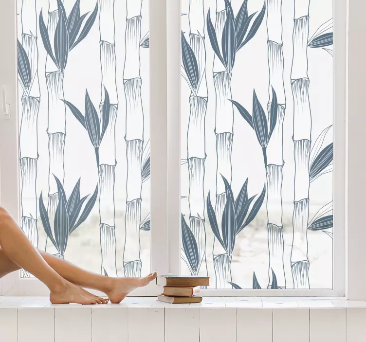 Bamboo plants pattern sticker - TenStickers
