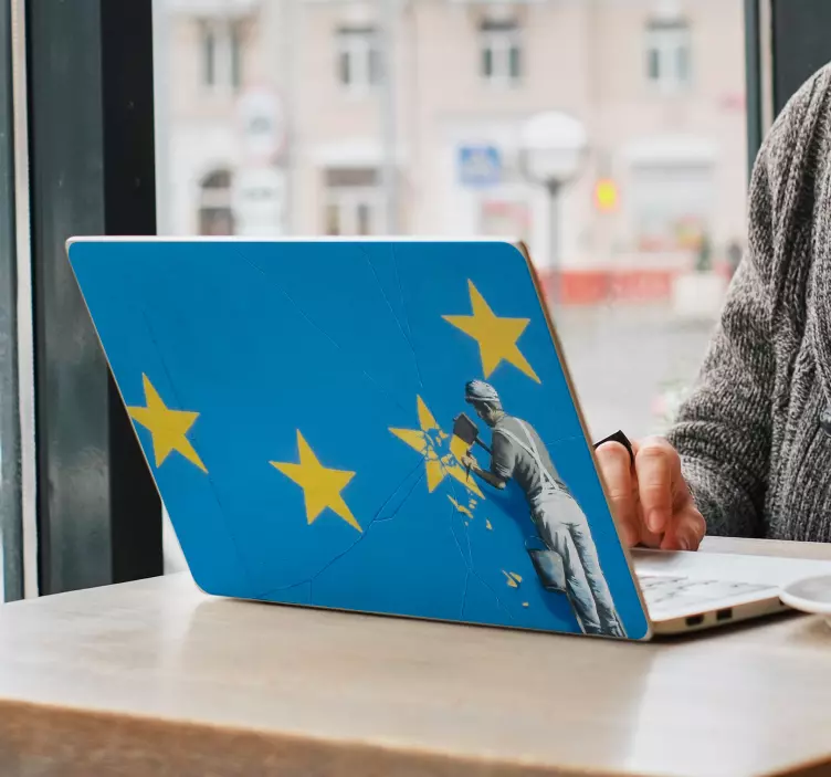 Banksy brexit laptop sticker - TenStickers
