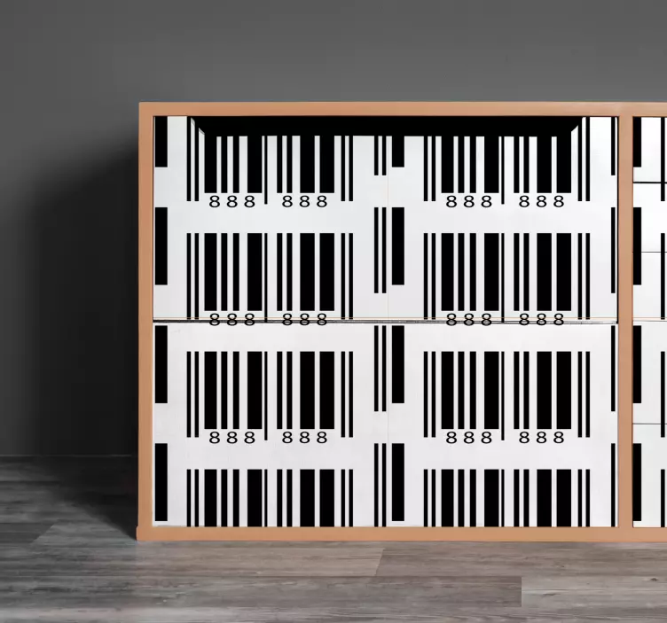 Barcode style furniture sticker - TenStickers